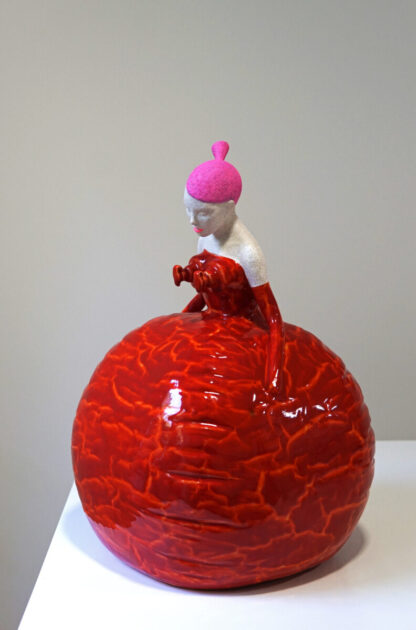 "Inflatable red Crquelé" Iván Prieto (ES) Ceramic