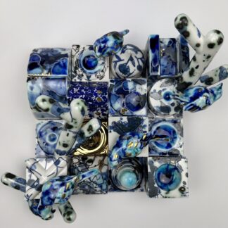 "Five Birds Turquoise on Cubee City" Sophie Olive-Kuipers (CH) sold