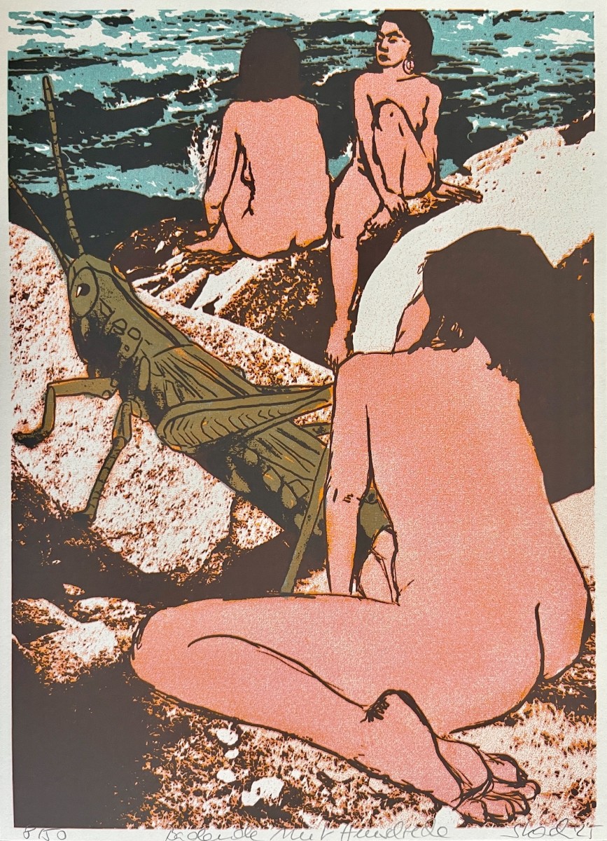 "Drei Badende mit Heuschrecke", Skadi Engeln (DE)