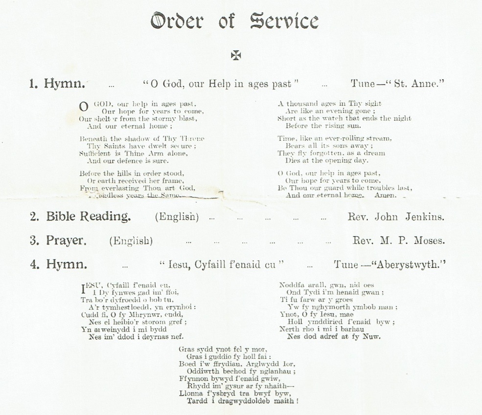 Picture of Order of Service Page 1