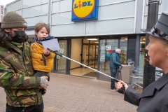 Uitdeelactie op straat