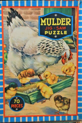 Mulder jigsaw puzzle jaren 60-Kip met kuikentjes