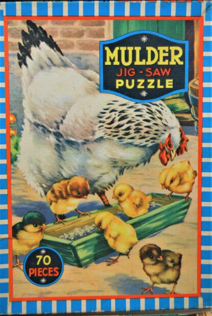 Mulder jigsaw puzzle jaren 60-Kip met kuikentjes