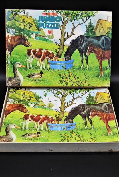 Boerderij dieren puzzle Jumbo jaren 80- Fully interlocking-20 stukjes