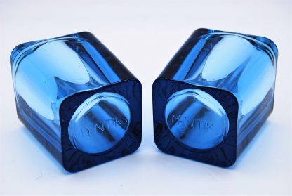 Pentik-kandelaars blauw glas