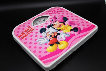 Roze Mickey Mouse en Minnie Mouse weegschaal