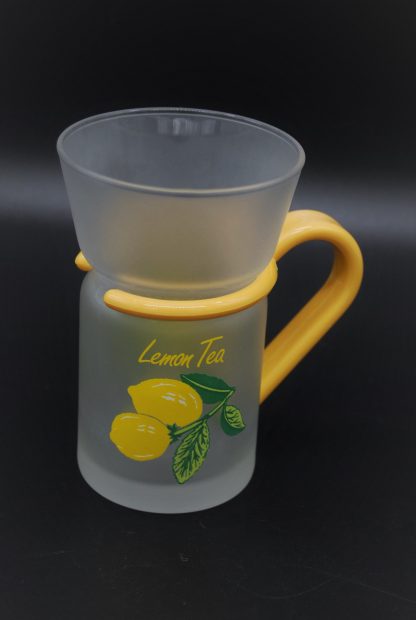 Theeglas mat met opdruk "Lemon Tea"