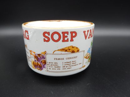 Soep van de dag soepkom met recept Franse uiensoep