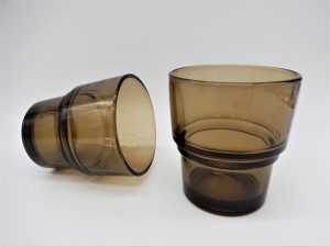 Stapelbare Vereco glazen klein formaat rookkleur