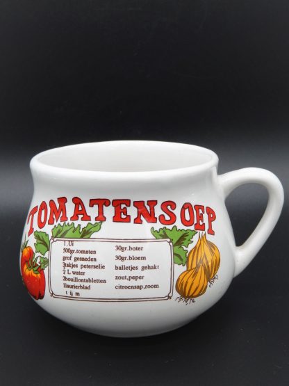 Vintage soepkom tomatensoep recept met afbeelding 1 oor