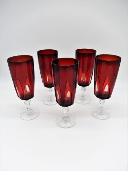 Luminarc Cristal d'Arques robijnrode Gotische champagneglazen