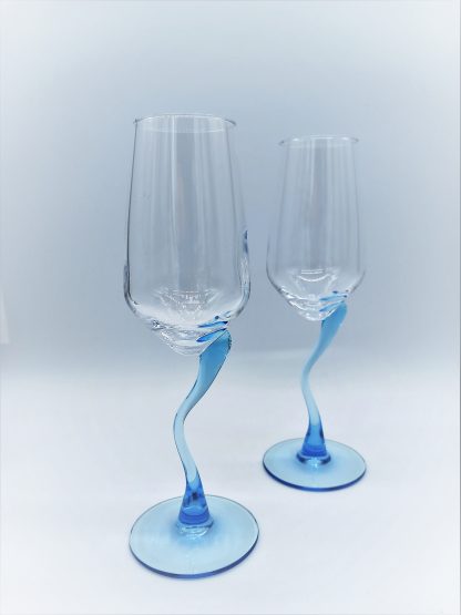 Luminarc Curl Blue Champagne Flutes