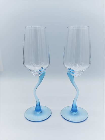 Luminarc Curl blue champagneglas