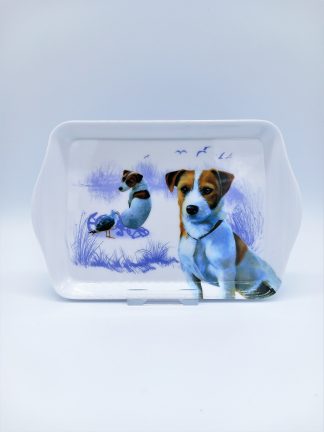 Mini dienblad met terrier hond