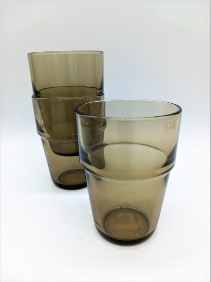 Vintage glazen melkbekers rookglas Arcoroc