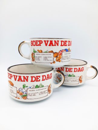 Vintage soepkommen soep van de dag (groot)