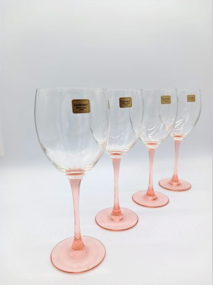 Vintage Luminarc Rosé wijnglazen 20,5 cm