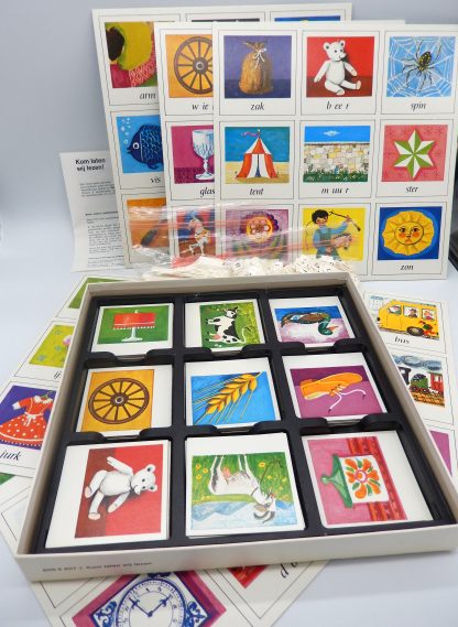 Een speel-lees-lotto spel uit 1974 - Kom laten wij lezen - Ravensburger