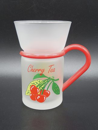 Theeglas met opdruk Cherry Tea