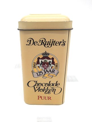 Verzamelblikje De Ruijter Chocoladevlokken Puur 125 jaar