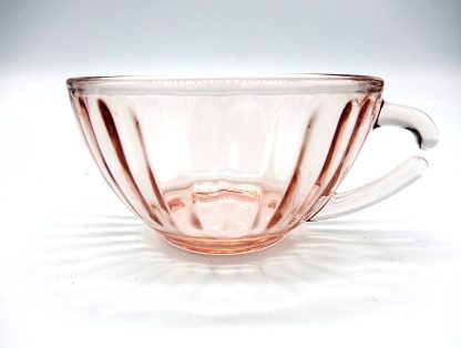 Portugees vintage glas - Crisalex roze kop en schotels