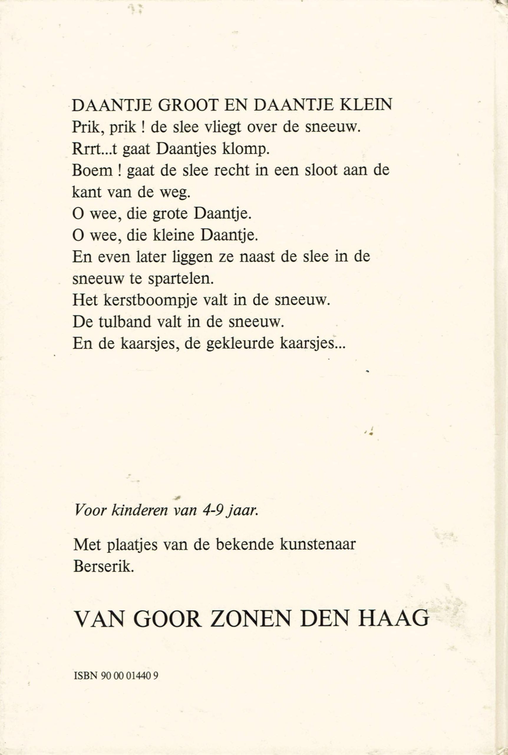 Leonard Roggeveen Daantje groot en Daantje klein-vintage kinderboek uit 1973