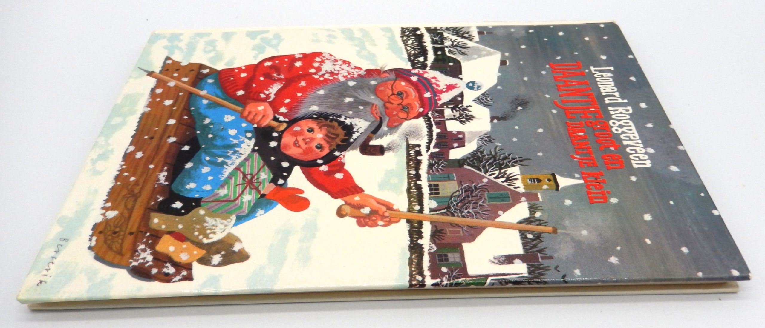Vintage kinderboek over kerstmis en sneeuw en Daantje Groot en Daantje Klein - 9000014409 - Leonard Roggeveen