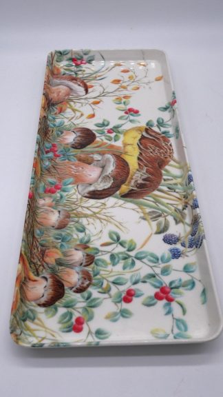 Vintage dienblad Paddestoelen - Melamine serveertray Mebel Italy rechthoek
