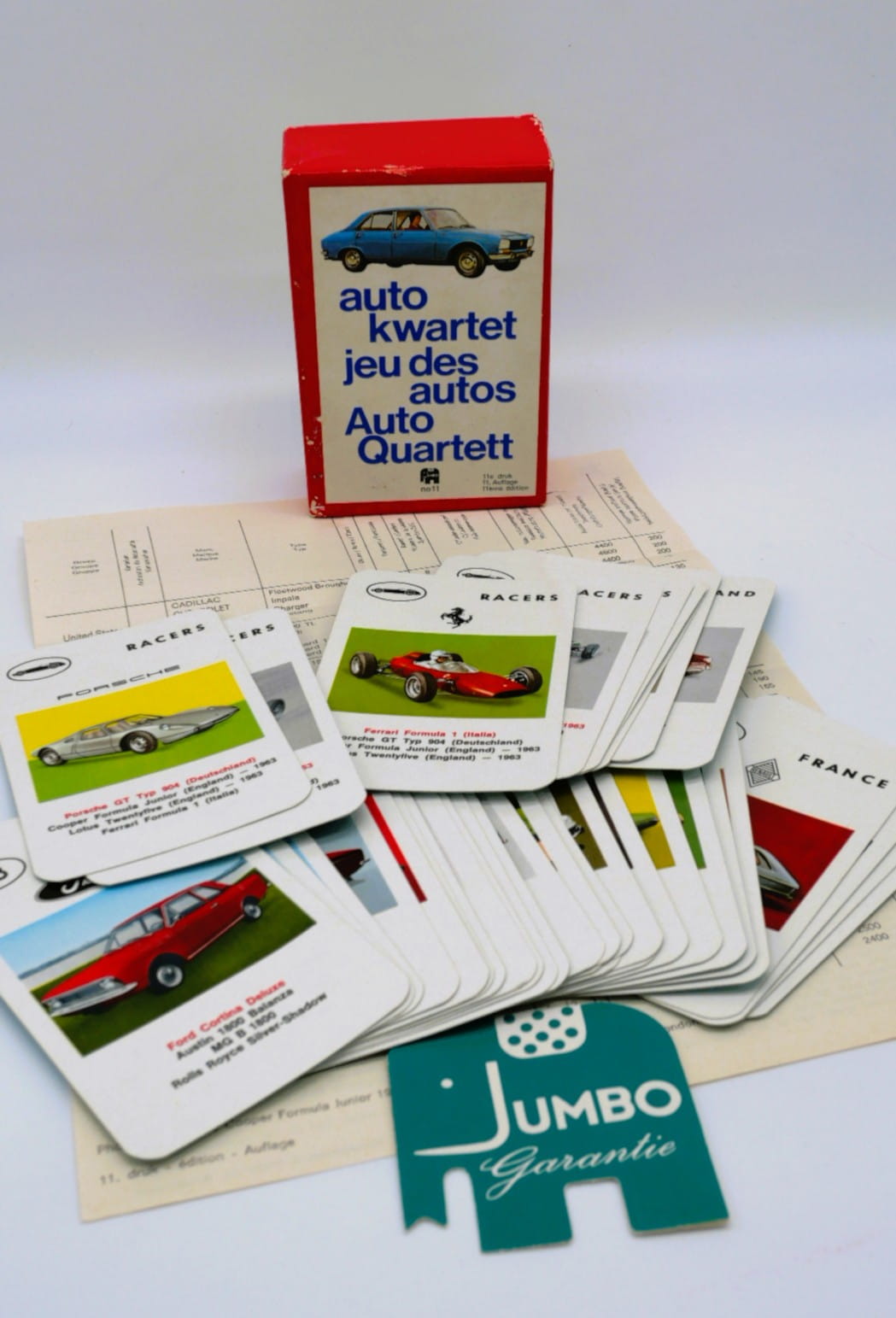 Vintage spel uit 1969 - Autokwartet Jumbo no11
