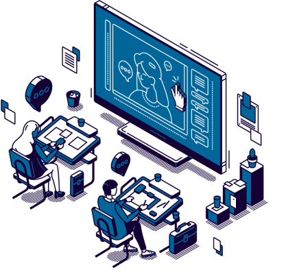 Isometric Illustration Webinar Privacy WLC