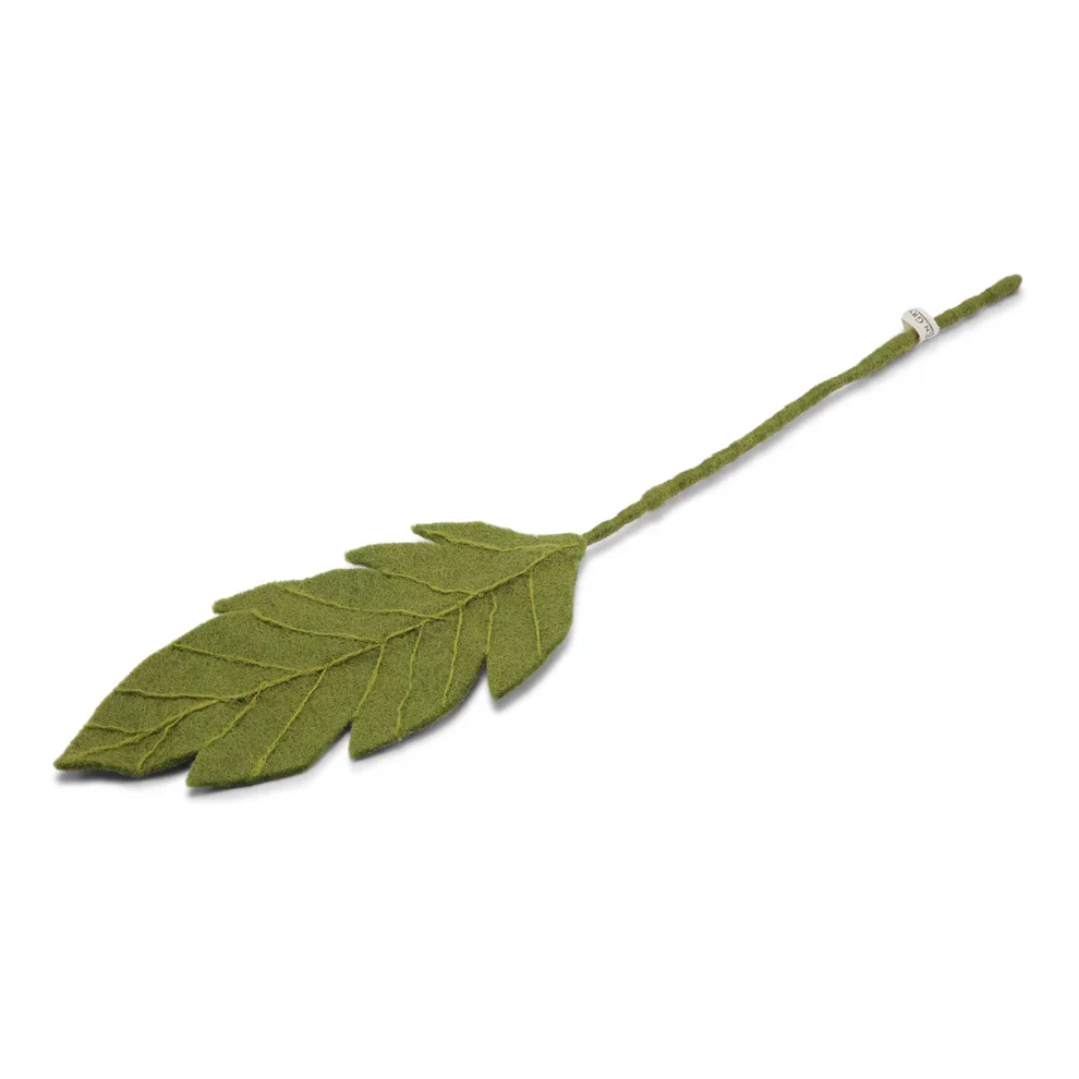 Gry and Sif vilt Big Leaf branch 30cm - groen