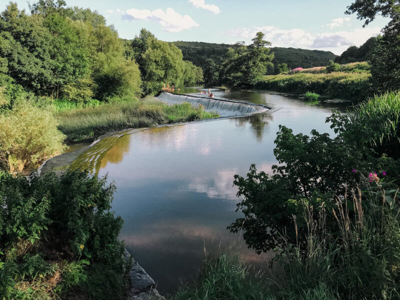 Warleigh Weir wild swimming location beautiful waterfall