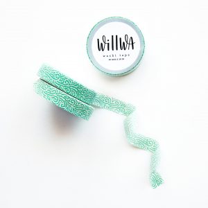 Green Rivendell Washi Tape - Design by Willwa