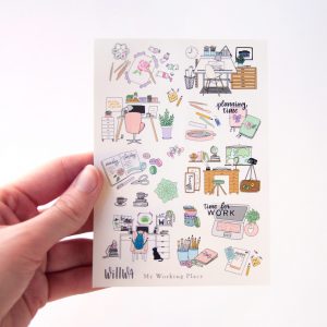My Working Place Sticker Sheet - Design by Willwa
