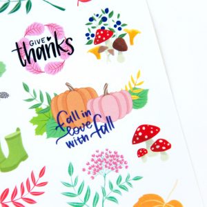 Fall in Love with Fall Stickers - Design by Willwa