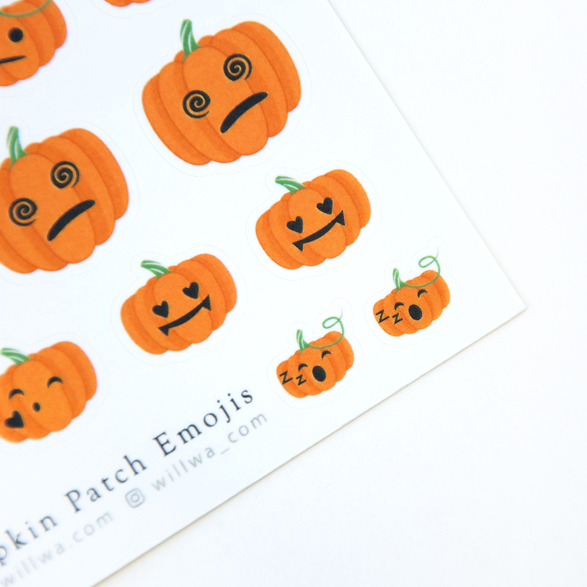 Pumpkin Patch Emojis Stickers - Design by Willwa