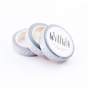 Silver Flora Lace Washi Tape - Design by Willwa