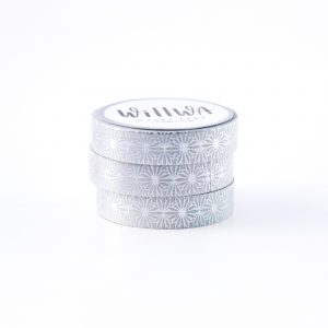 Silver Flora Lace Washi Tape - Design by Willwa