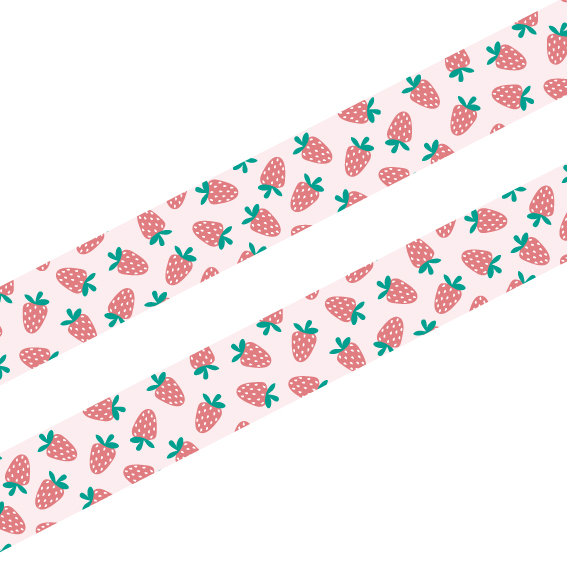 Tiny Strawberries Washi Tape - Design by Willwa