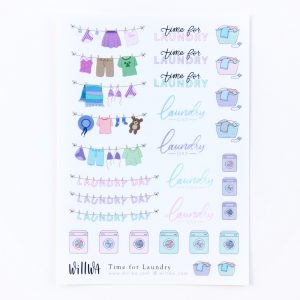 Time for Laundry Sticker Sheet - Design by Willwa