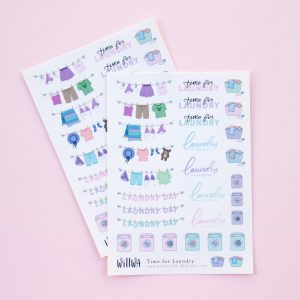 Time for Laundry Sticker Sheet - Design by Willwa