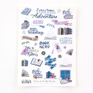 Time with My Books Sticker Sheet - Design by Willwa