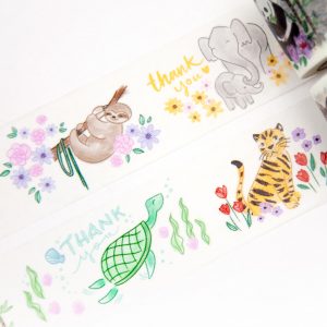 Thank You Animals Washi Tape - Design by Willwa