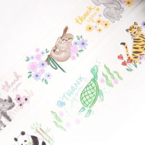 Thank You Animals Washi Tape - Design by Willwa