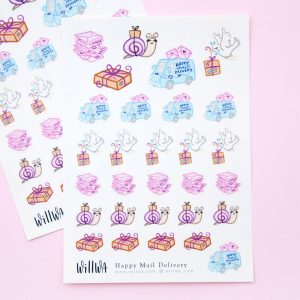 Happy Mail Delivery Sticker Sheet - Design by Willwa