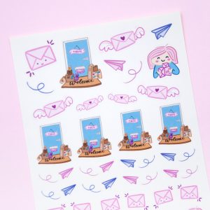 I Love Happy Mail Sticker Sheet - Design by Willwa