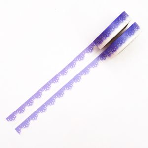 Lilac Scalloped Lace Washi Tape - Design by Willwa