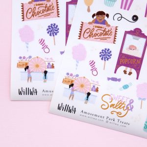 Amusement Park Treats Sticker Sheet - Design by Willwa