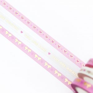 SLIM Love and Bows Washi Tape - Design by Willwa