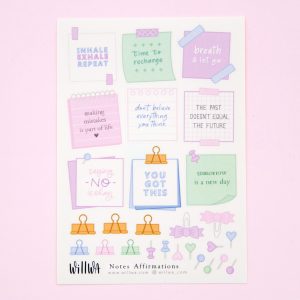 Sticky Notes Affirmations Stickers - Design by Willwa